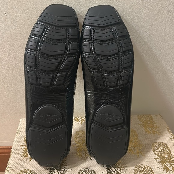 Ferragamo black patent leather driving moccasins main image 15